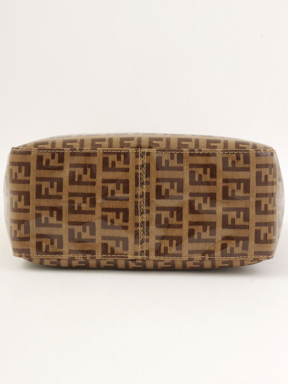 棕色/米色西葫芦图案手提包