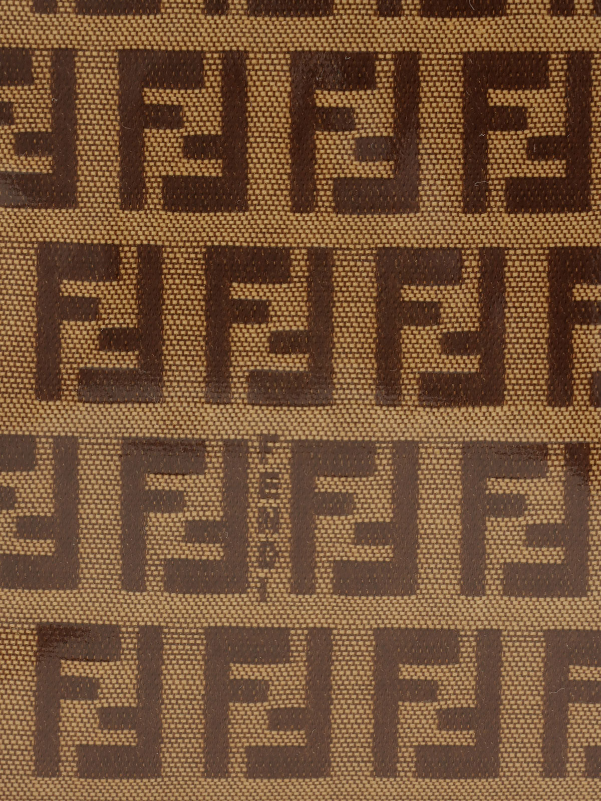 棕色/米色西葫芦图案手提包