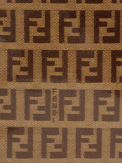 棕色/米色西葫芦图案手提包