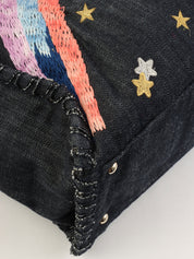 2005 Denim Night Flight Chain Tote Bag, Indigo