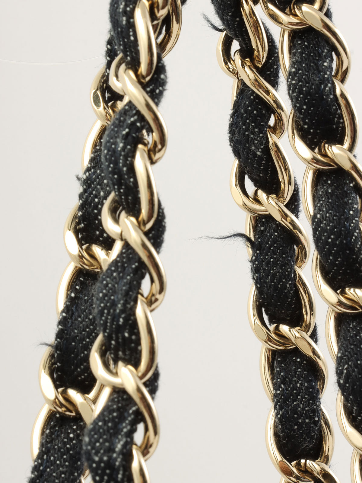 2005 Denim Night Flight Chain Tote Bag, Indigo