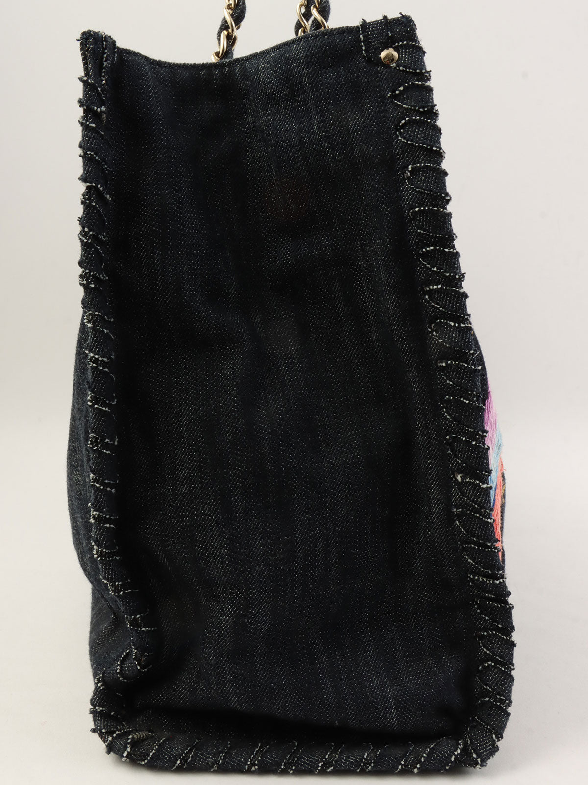 2005 Denim Night Flight Chain Tote Bag, Indigo