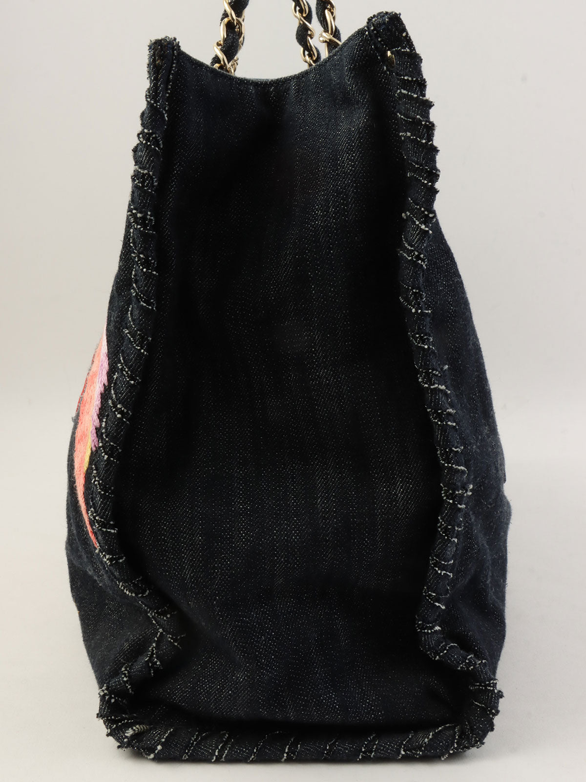 2005 Denim Night Flight Chain Tote Bag, Indigo