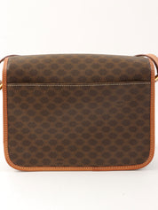 マカダムパターンロゴプレートショルダーバッグ ブラウン