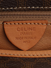 マカダムパターンロゴプレートショルダーバッグ ブラウン