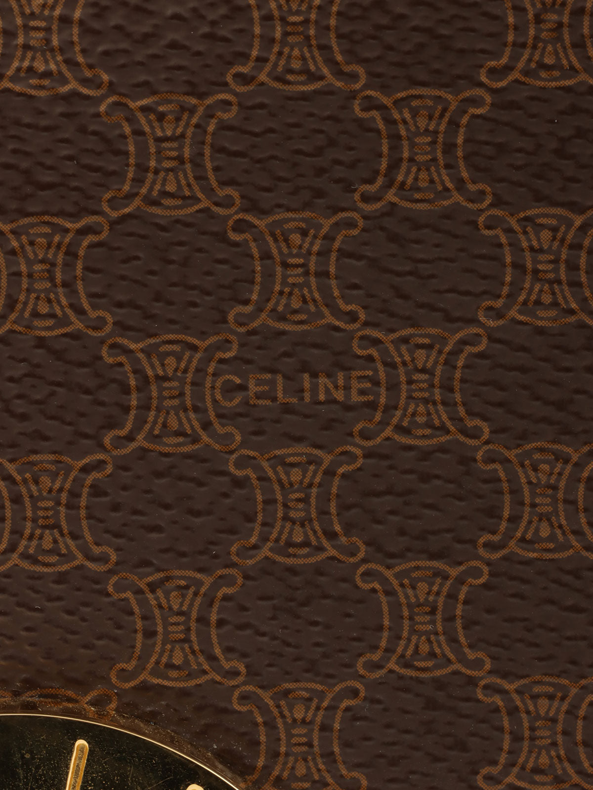 マカダムパターンロゴプレートショルダーバッグ ブラウン