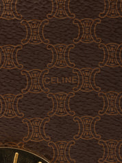 マカダムパターンロゴプレートショルダーバッグ ブラウン