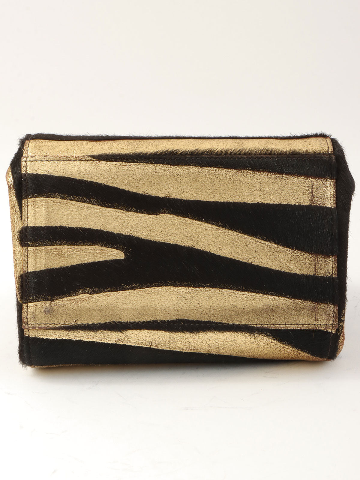 2000年頃製 ゼブラモチーフ2.55チェーンミニハンドバッグ ゴールド/ブラック