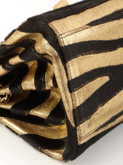 2000年頃製 ゼブラモチーフ2.55チェーンミニハンドバッグ ゴールド/ブラック