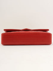 1985-1990 CC mark plate chain shoulder bag, red