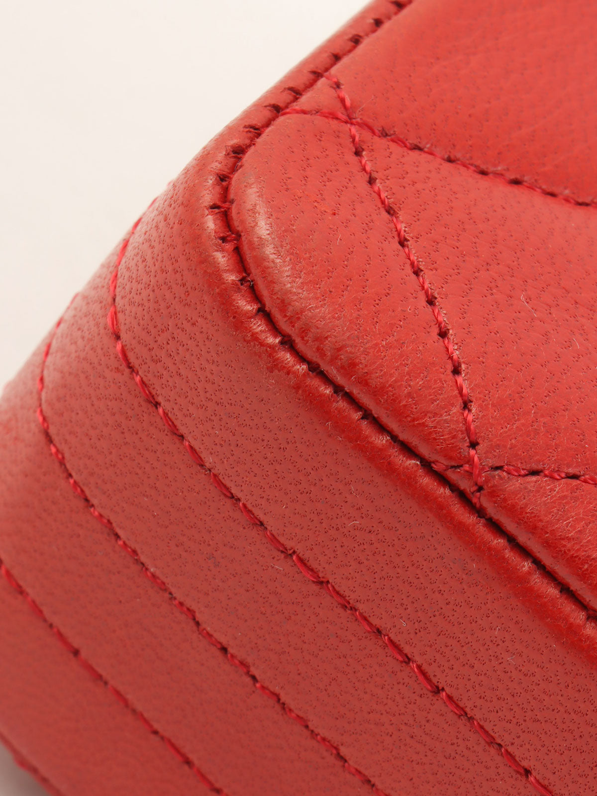 1985-1990 CC mark plate chain shoulder bag, red