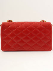 1985-1990 CC mark plate chain shoulder bag, red