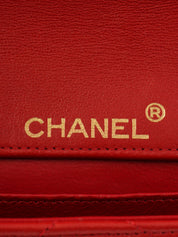 1985-1990 CC mark plate chain shoulder bag, red