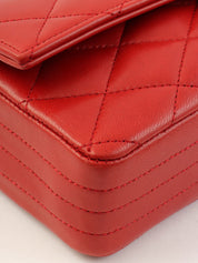 1985-1990 CC mark plate chain shoulder bag, red