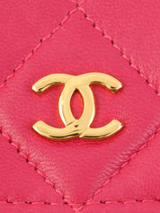 1990s Pouch Jewel Chain Shoulder Bag Pink