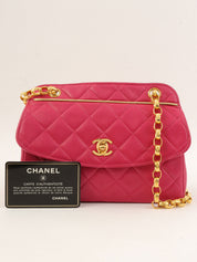 1990s Pouch Jewel Chain Shoulder Bag Pink