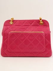 1990s Pouch Jewel Chain Shoulder Bag Pink