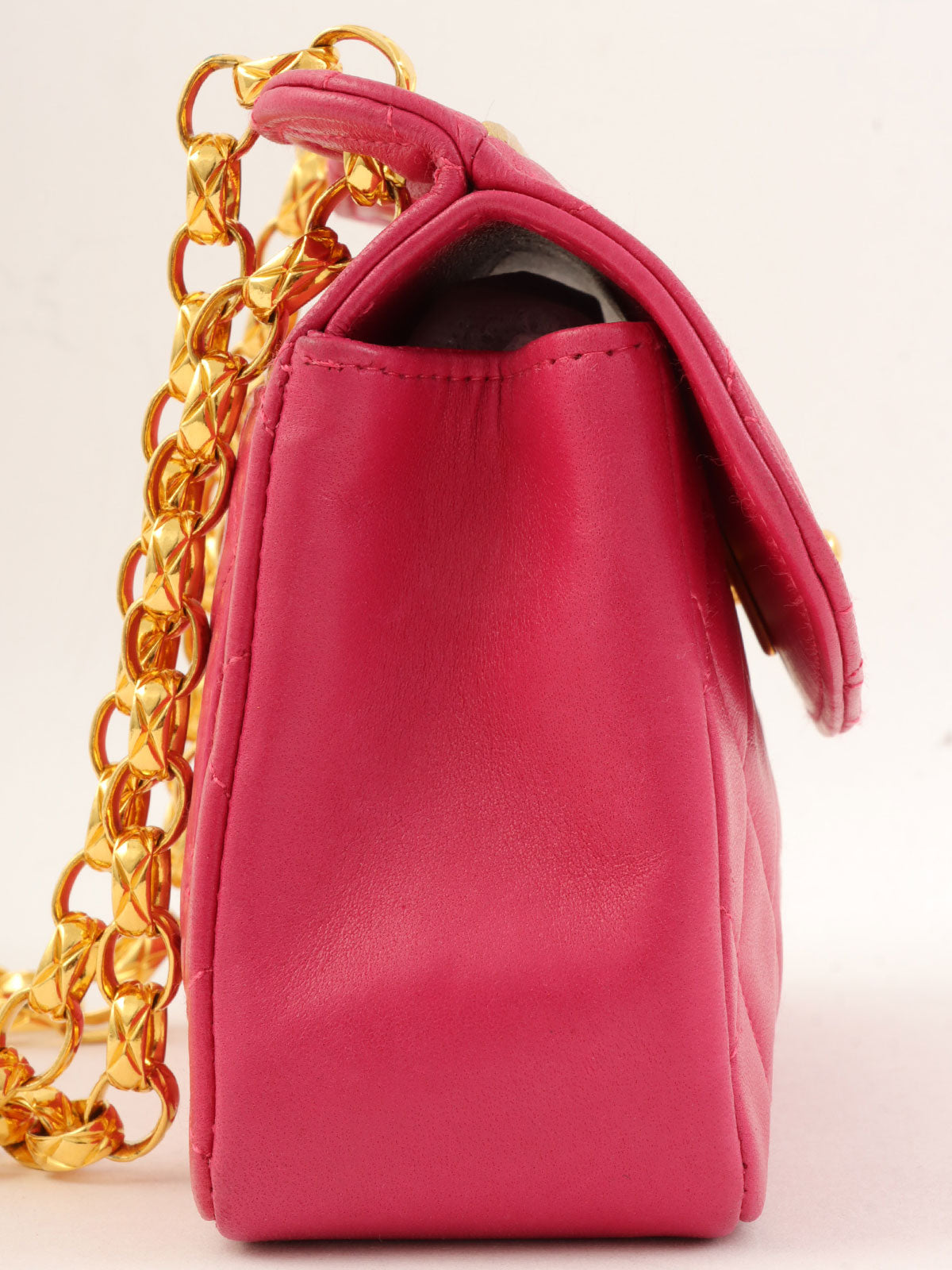 1990s Pouch Jewel Chain Shoulder Bag Pink
