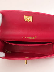 1990s Pouch Jewel Chain Shoulder Bag Pink