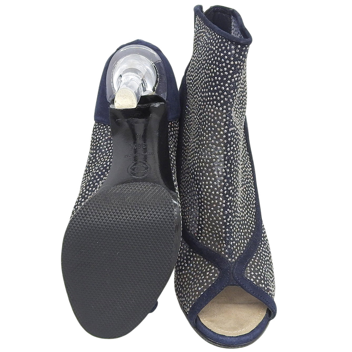 Glitter See-through CC Mark Boots Navy