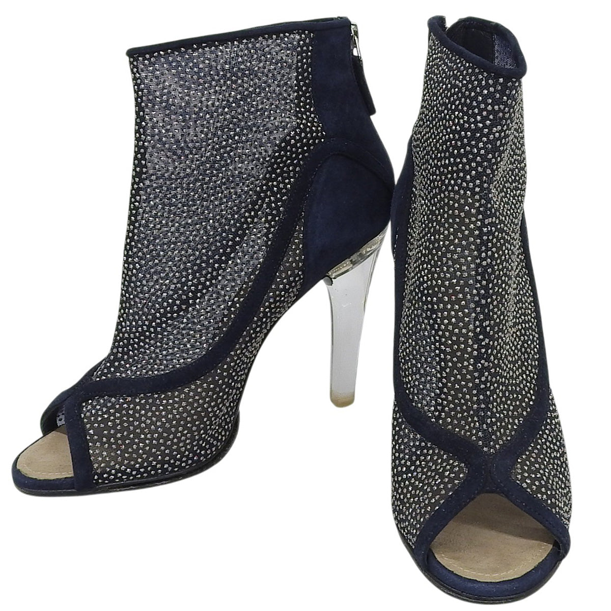 Glitter See-through CC Mark Boots Navy
