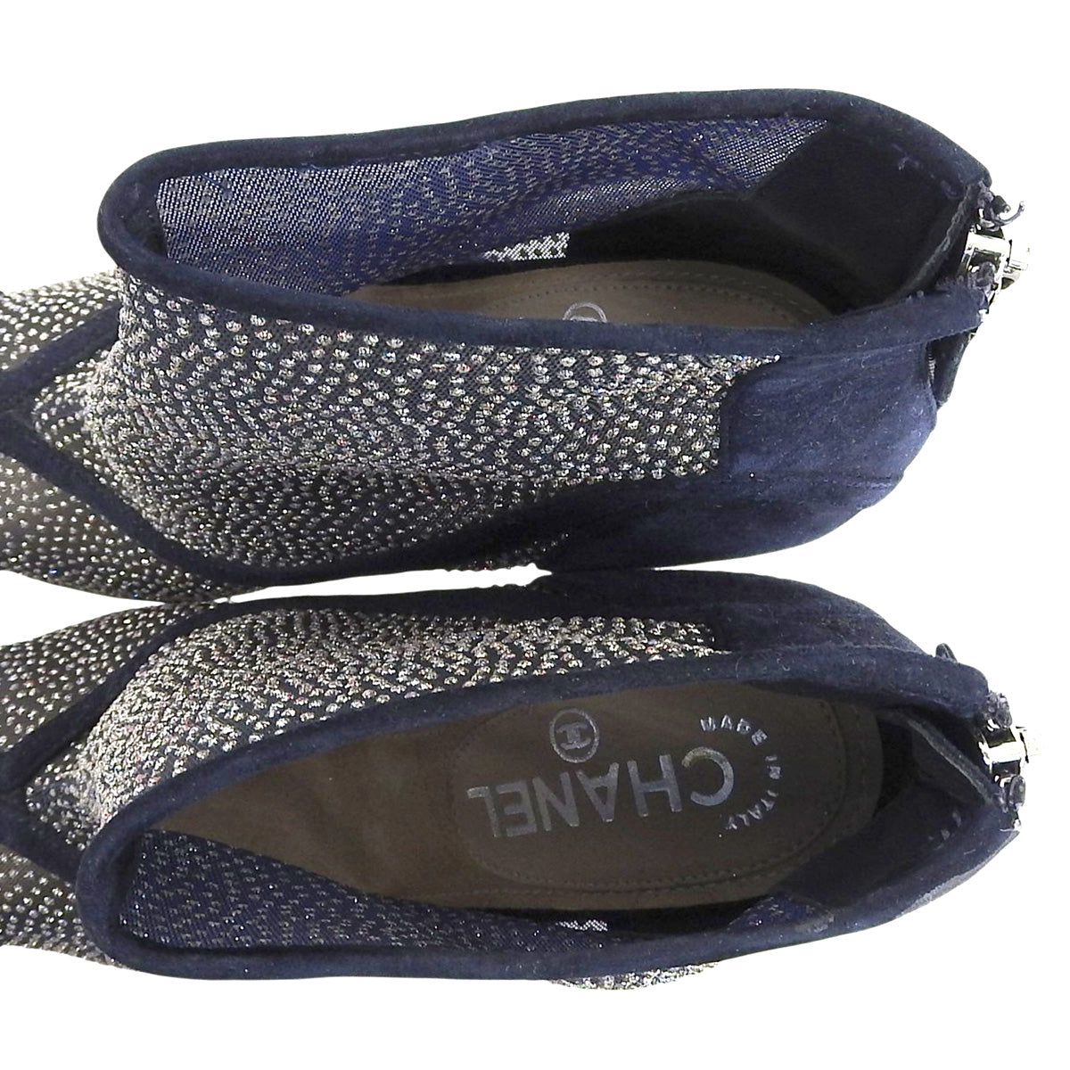 Glitter See-through CC Mark Boots Navy