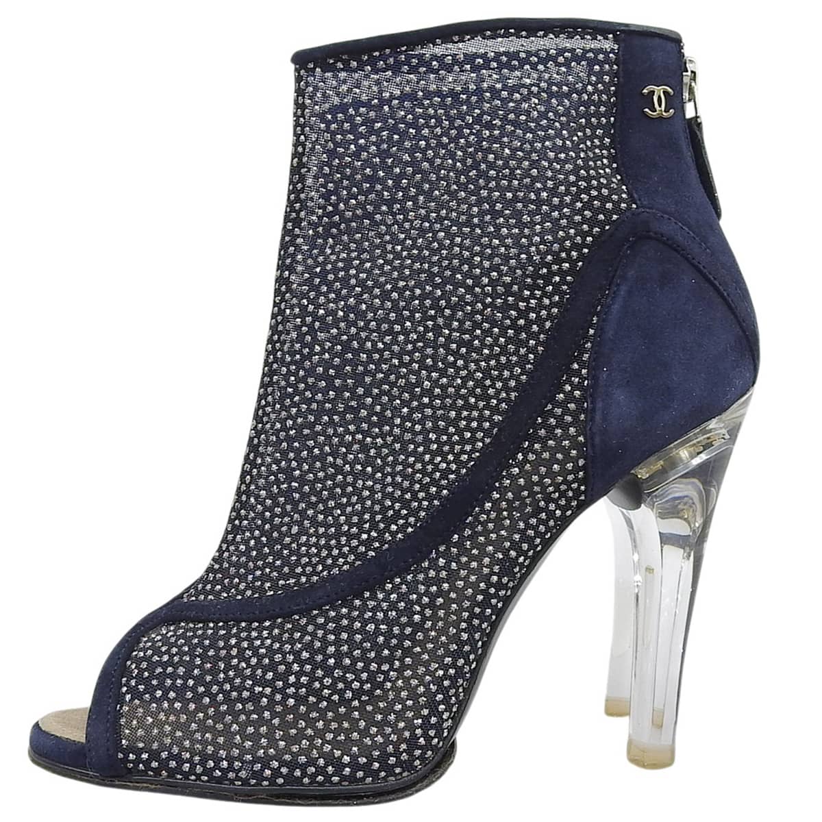Glitter See-through CC Mark Boots Navy