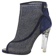 Glitter See-through CC Mark Boots Navy