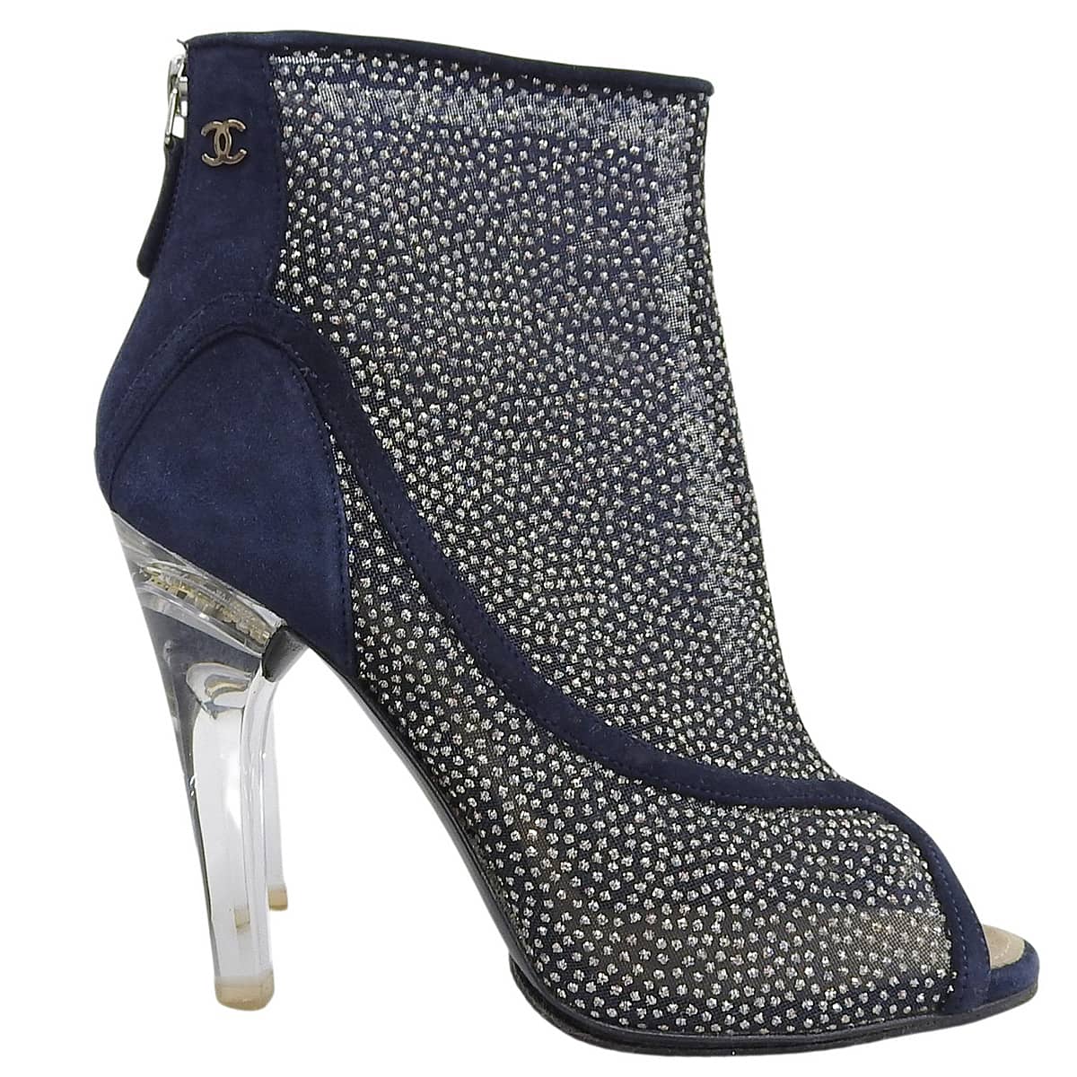 Glitter See-through CC Mark Boots Navy