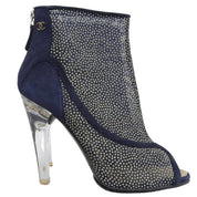 Glitter See-through CC Mark Boots Navy