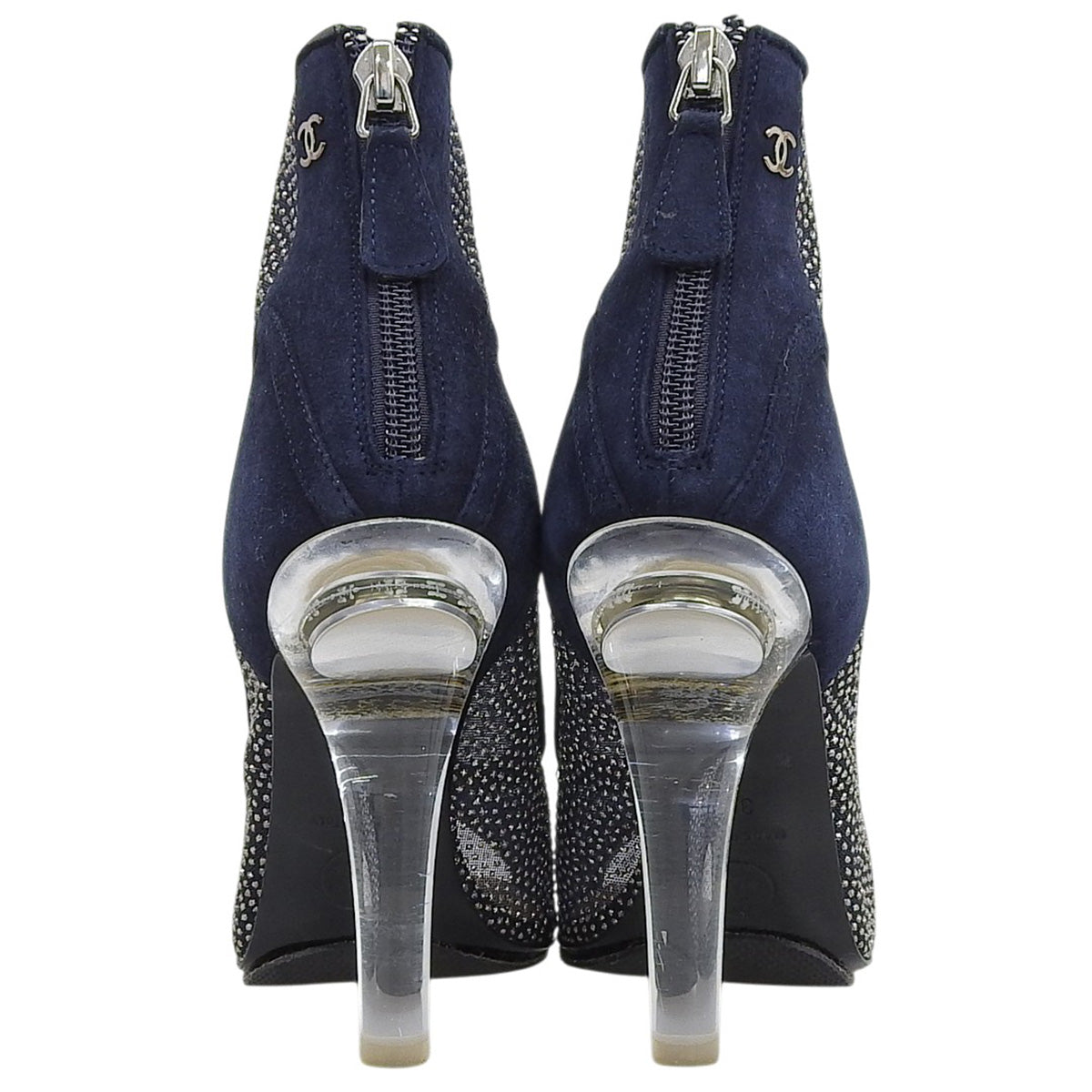 Glitter See-through CC Mark Boots Navy