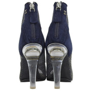 Glitter See-through CC Mark Boots Navy