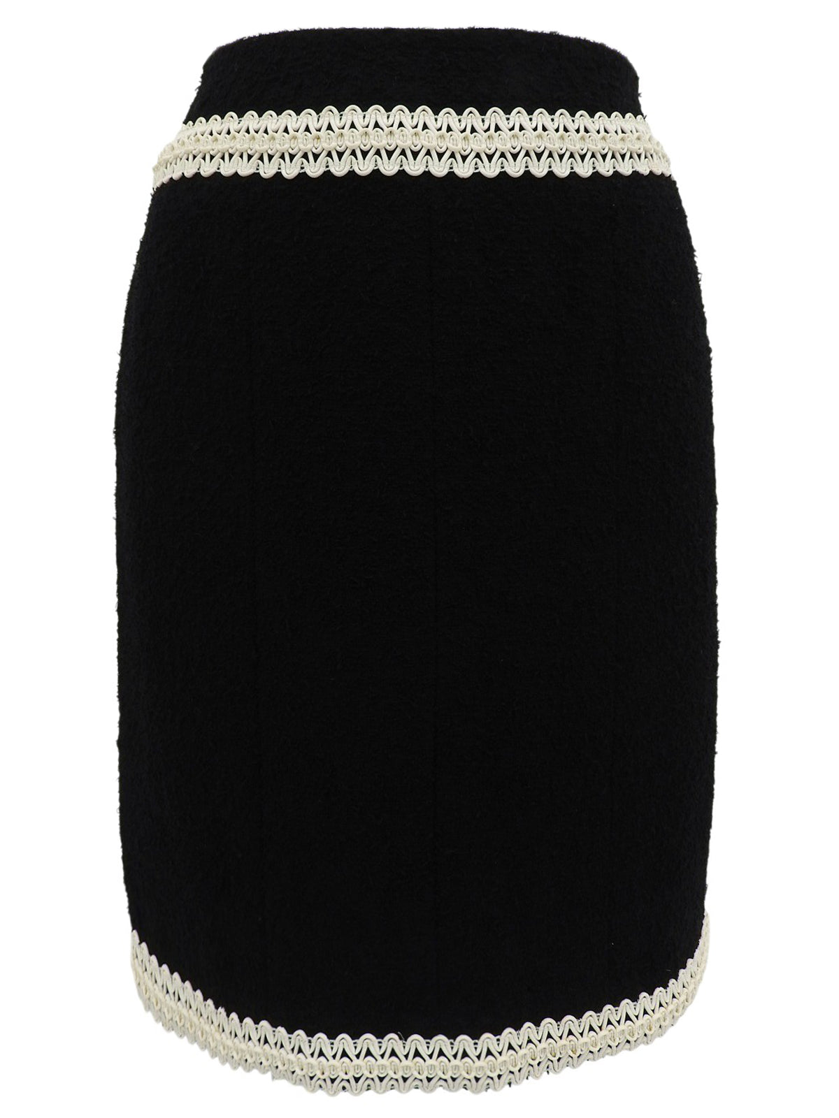 1994年製 ツイードノーカラーセットアップ ブラック/ホワイト