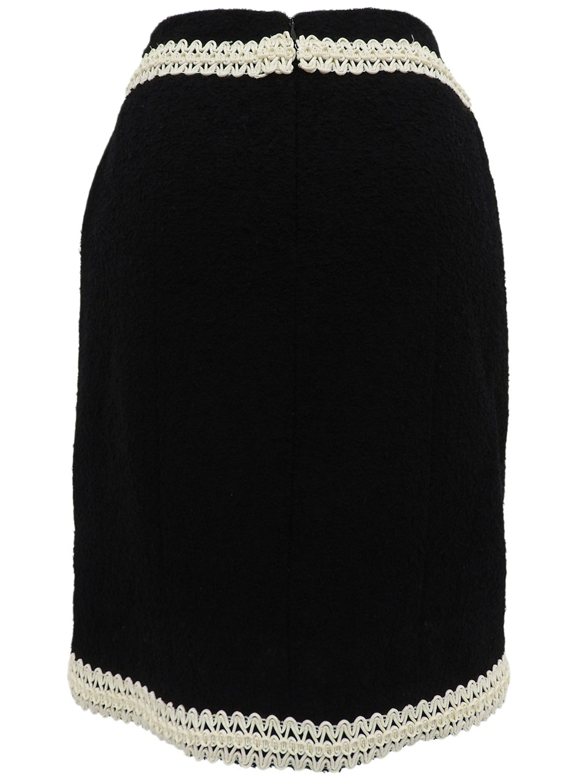 1994年製 ツイードノーカラーセットアップ ブラック/ホワイト