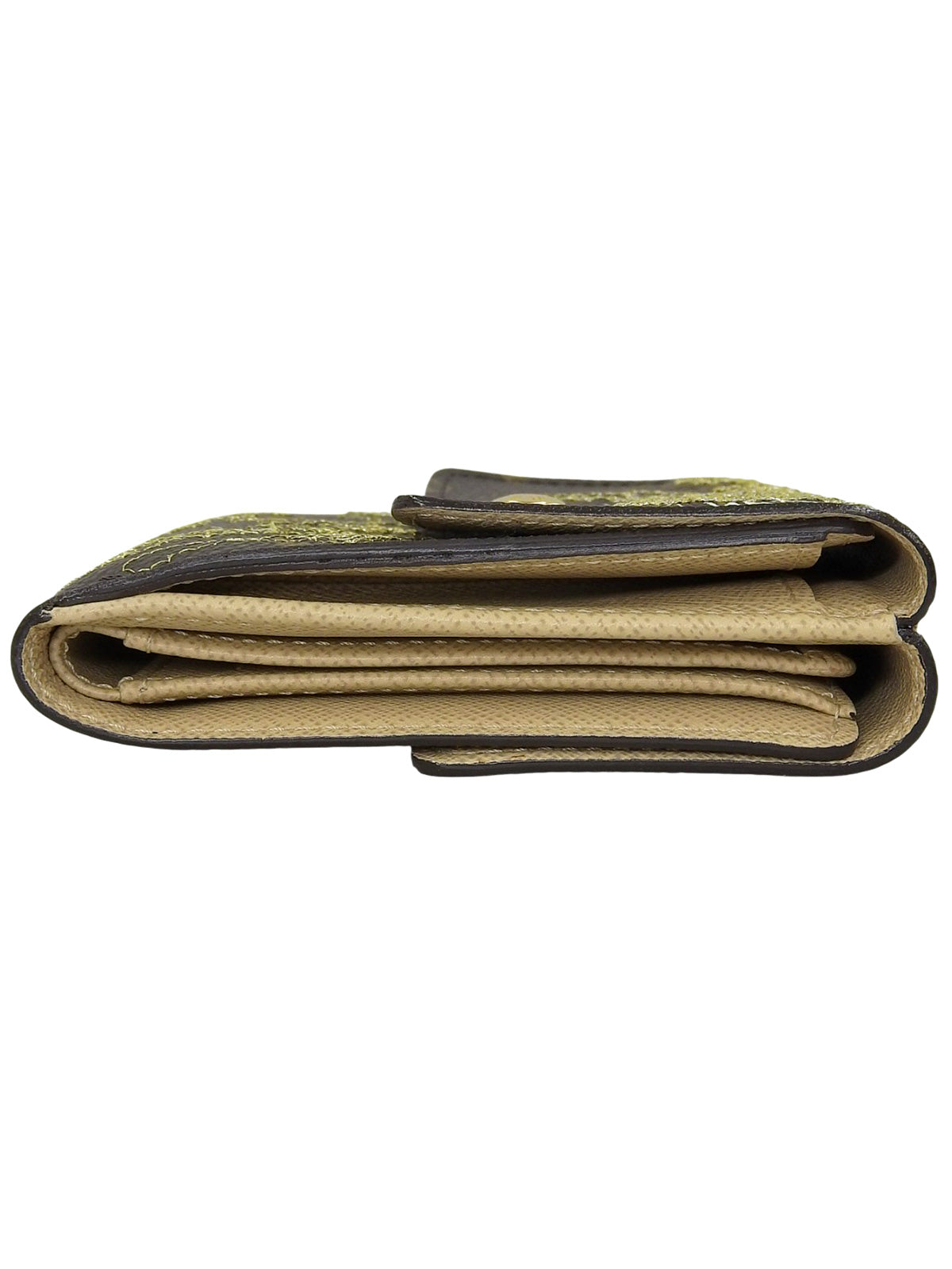 2007 年 Monogram Dentel Porte Monnaie Carte Credit 棕色