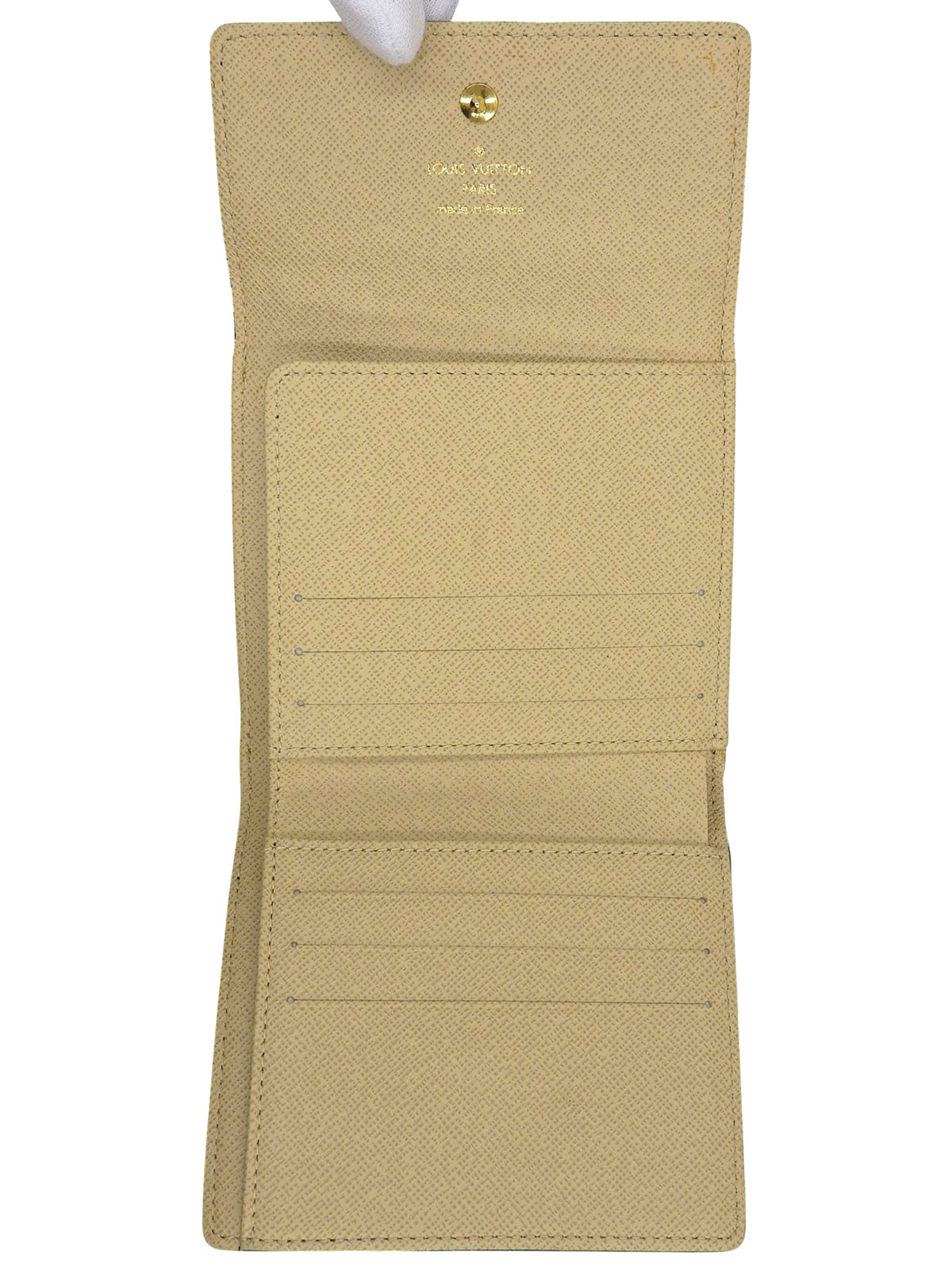 2007 年 Monogram Dentel Porte Monnaie Carte Credit 棕色