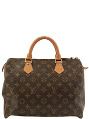 2002年製 キャンバスモノグラムスピーディ ブラウン