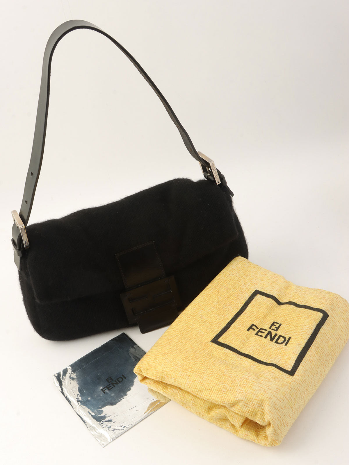 针织妈妈水桶包黑色