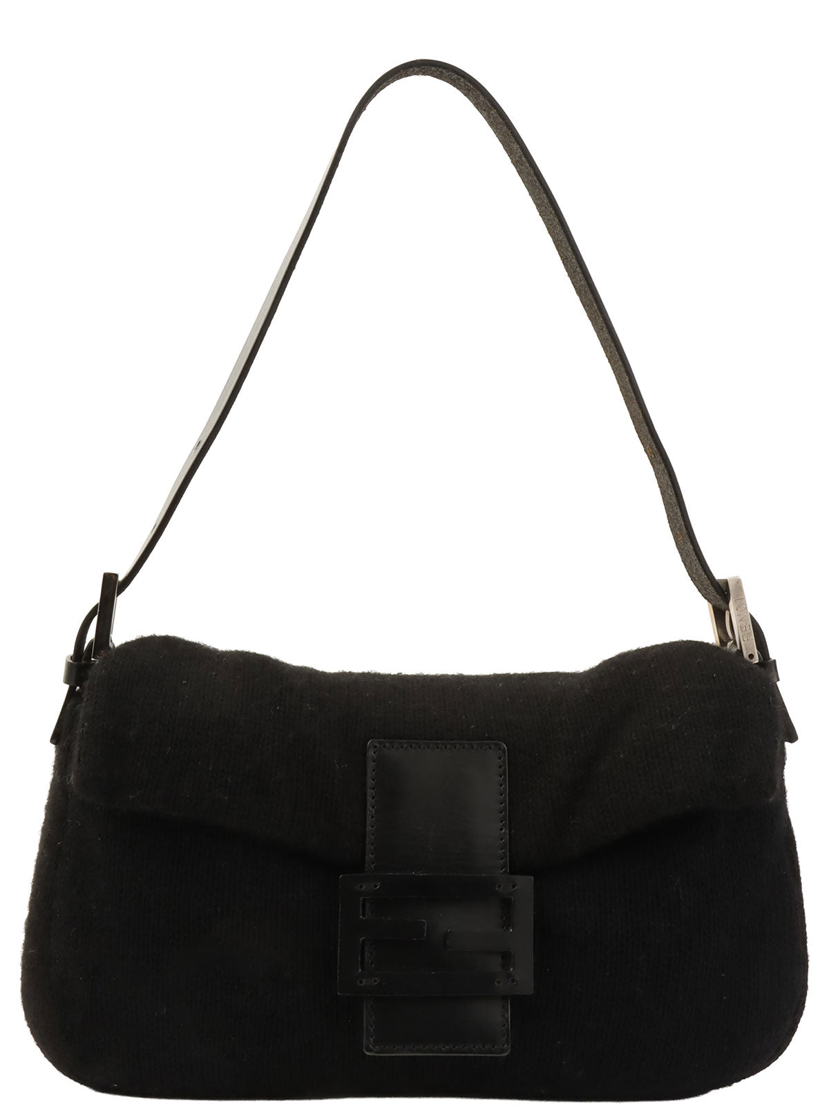 针织妈妈水桶包黑色