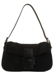 针织妈妈水桶包黑色