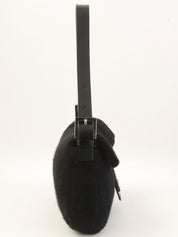 针织妈妈水桶包黑色