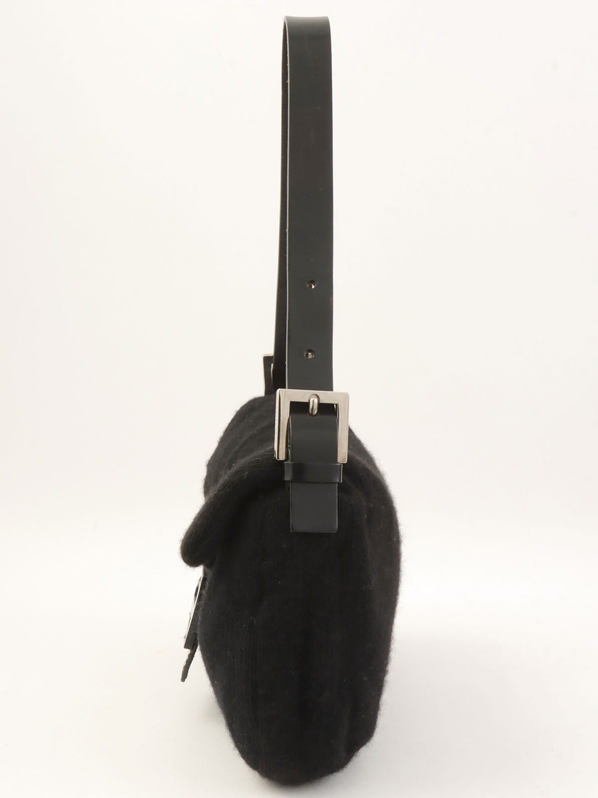 针织妈妈水桶包黑色