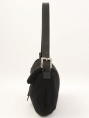 针织妈妈水桶包黑色