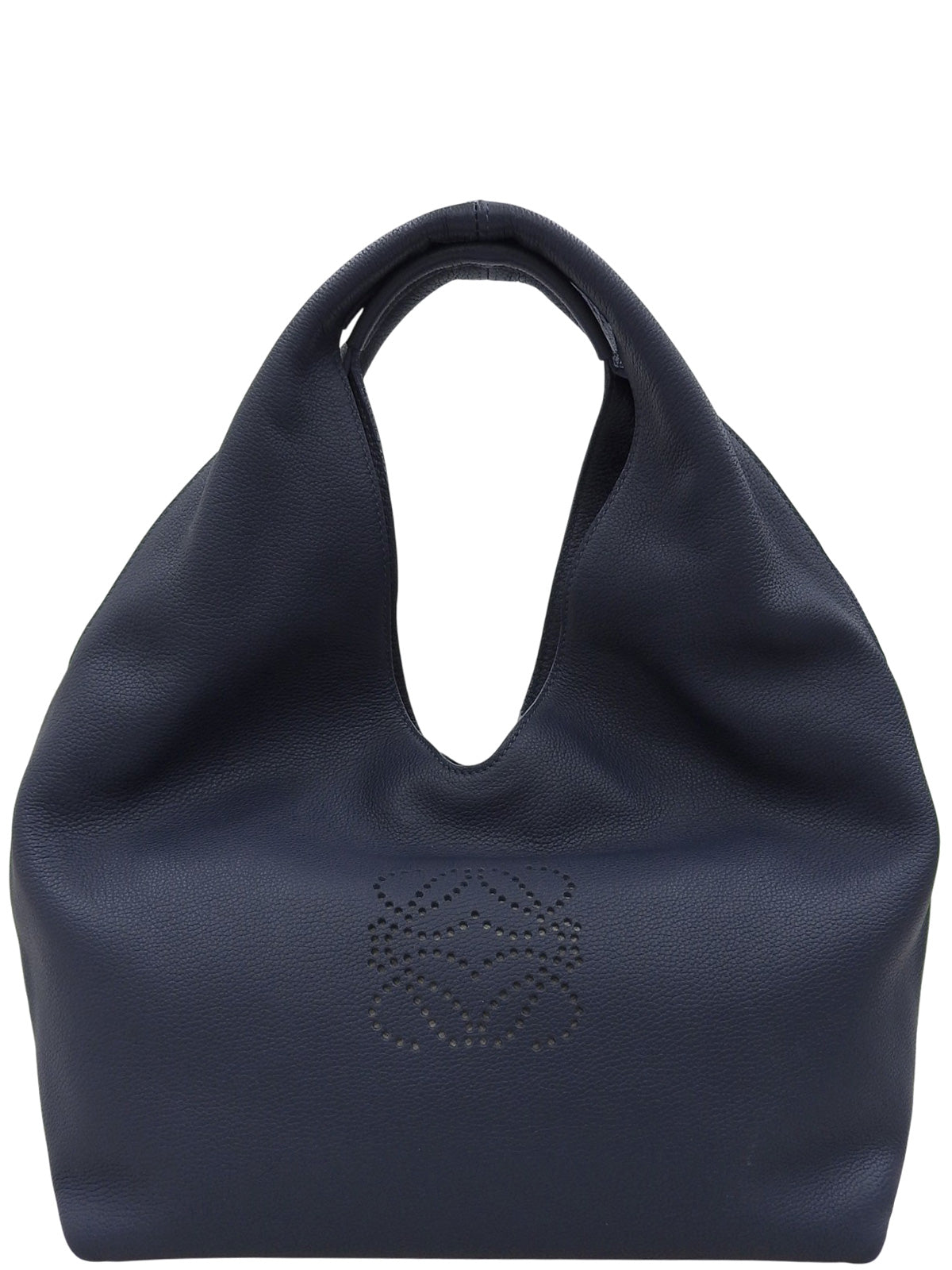 アナグラムパンチングハンドバッグ　ネイビー