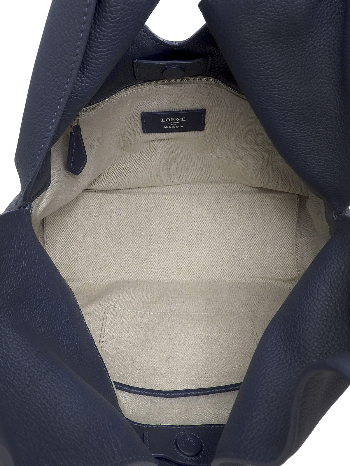 アナグラムパンチングハンドバッグ　ネイビー