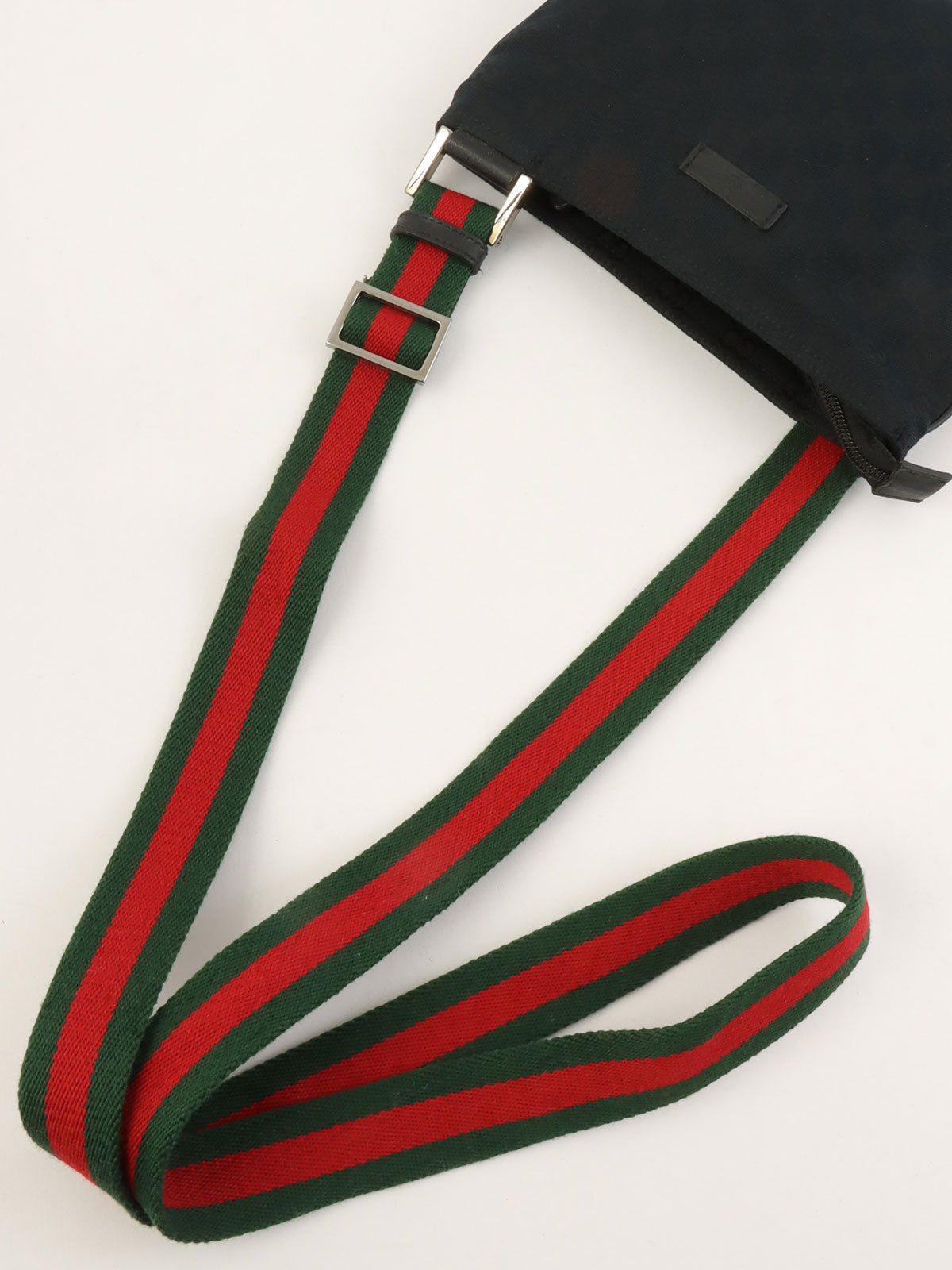 Canvas GG Pattern Sherry Line Mini Shoulder Bag Black/Green/Red