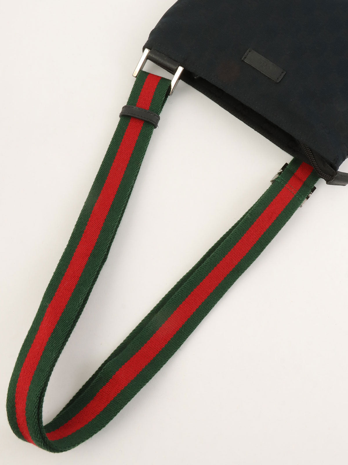 Canvas GG Pattern Sherry Line Mini Shoulder Bag Black/Green/Red