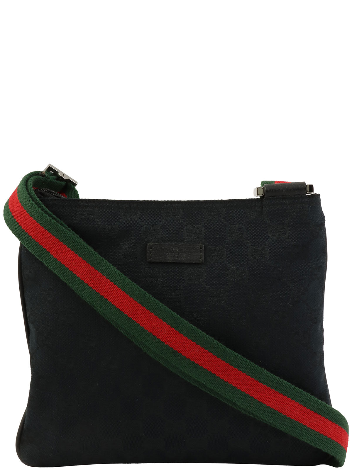 Canvas GG Pattern Sherry Line Mini Shoulder Bag Black/Green/Red