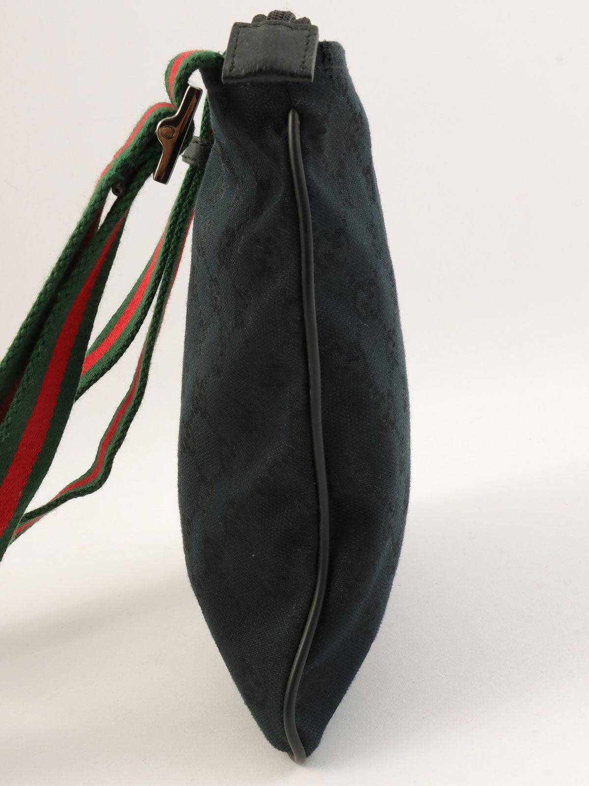 Canvas GG Pattern Sherry Line Mini Shoulder Bag Black/Green/Red