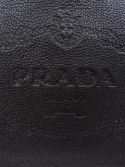 Logo Embossed Tote Bag in Black
